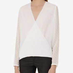 REISS Faithful Faux Wrap Blouse